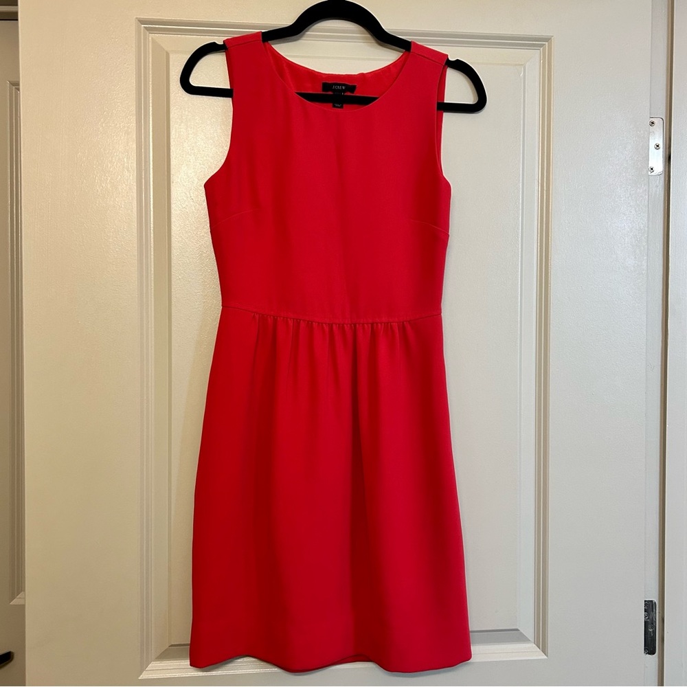 J.Crew red A-line dress